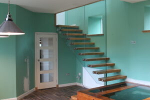Structural glass staircase, Aberdeenshire
